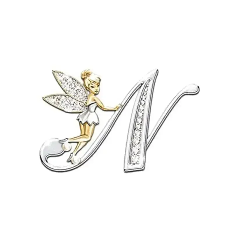 🌟 Angled Letters Fairy Brooch - Personalized Fashion Accessory 🌟