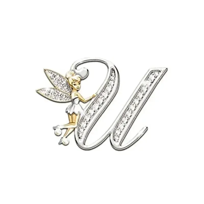 🌟 Angled Letters Fairy Brooch - Personalized Fashion Accessory 🌟