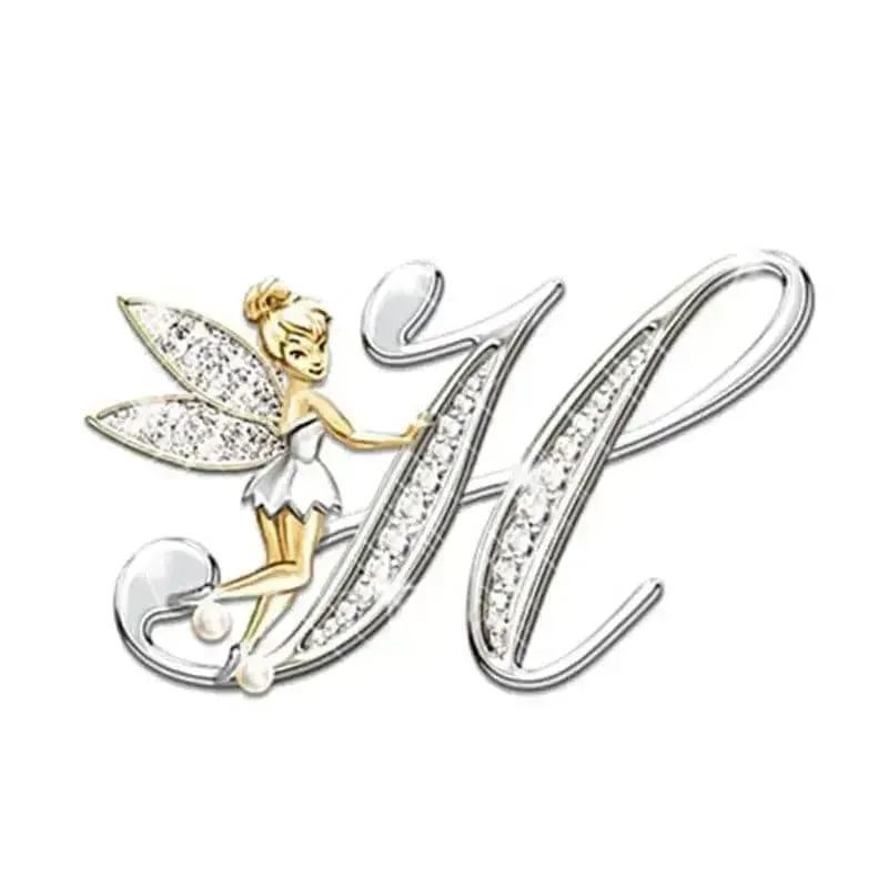 🌟 Angled Letters Fairy Brooch - Personalized Fashion Accessory 🌟