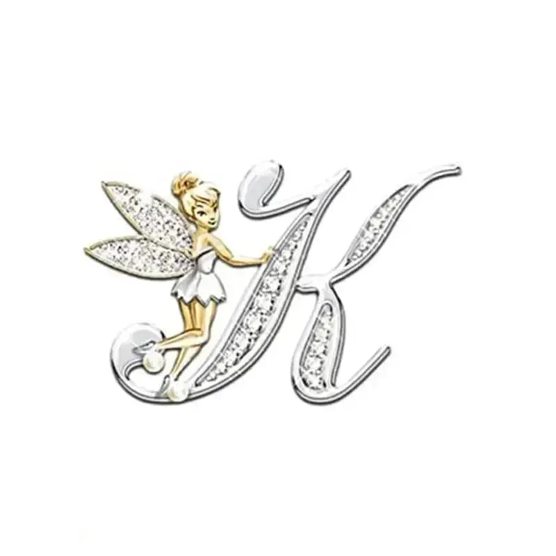 🌟 Angled Letters Fairy Brooch - Personalized Fashion Accessory 🌟