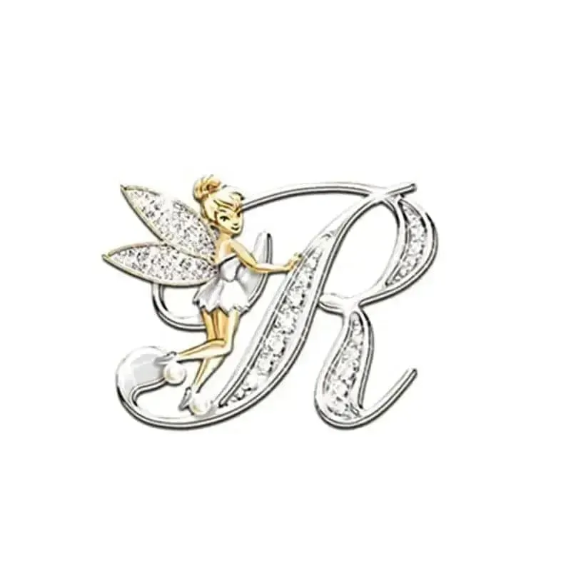 🌟 Angled Letters Fairy Brooch - Personalized Fashion Accessory 🌟