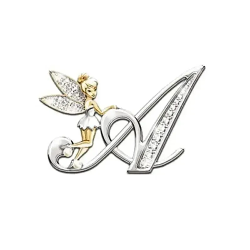 🌟 Angled Letters Fairy Brooch - Personalized Fashion Accessory 🌟