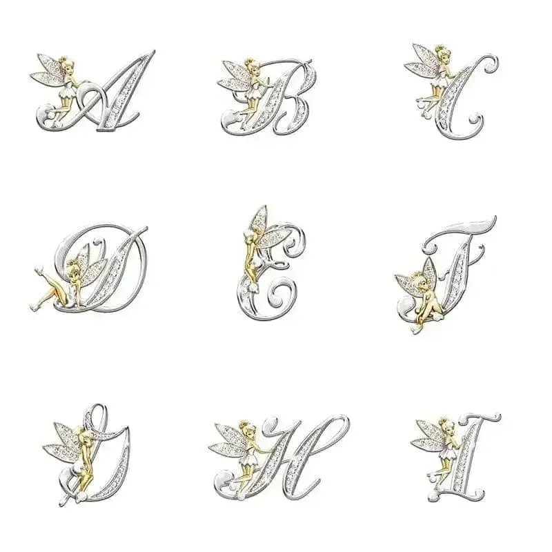 🌟 Angled Letters Fairy Brooch - Personalized Fashion Accessory 🌟