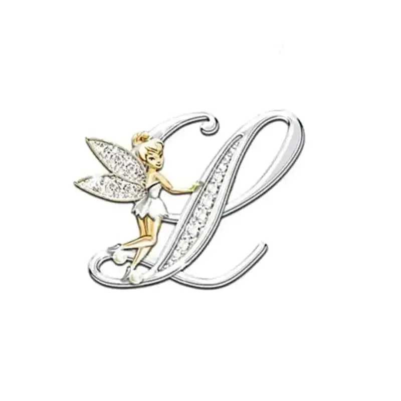 🌟 Angled Letters Fairy Brooch - Personalized Fashion Accessory 🌟