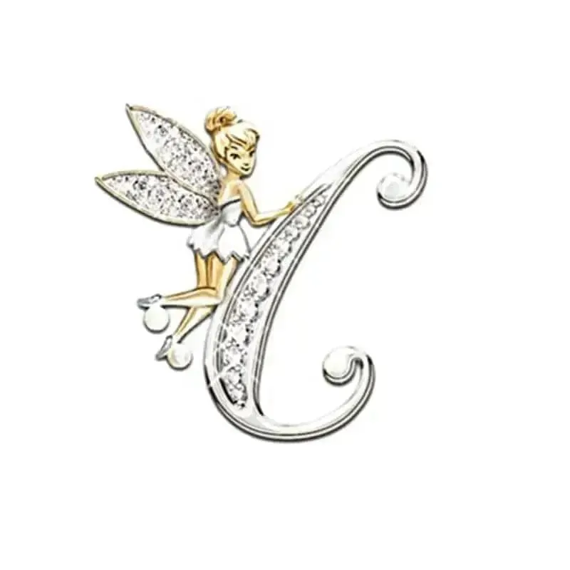 🌟 Angled Letters Fairy Brooch - Personalized Fashion Accessory 🌟