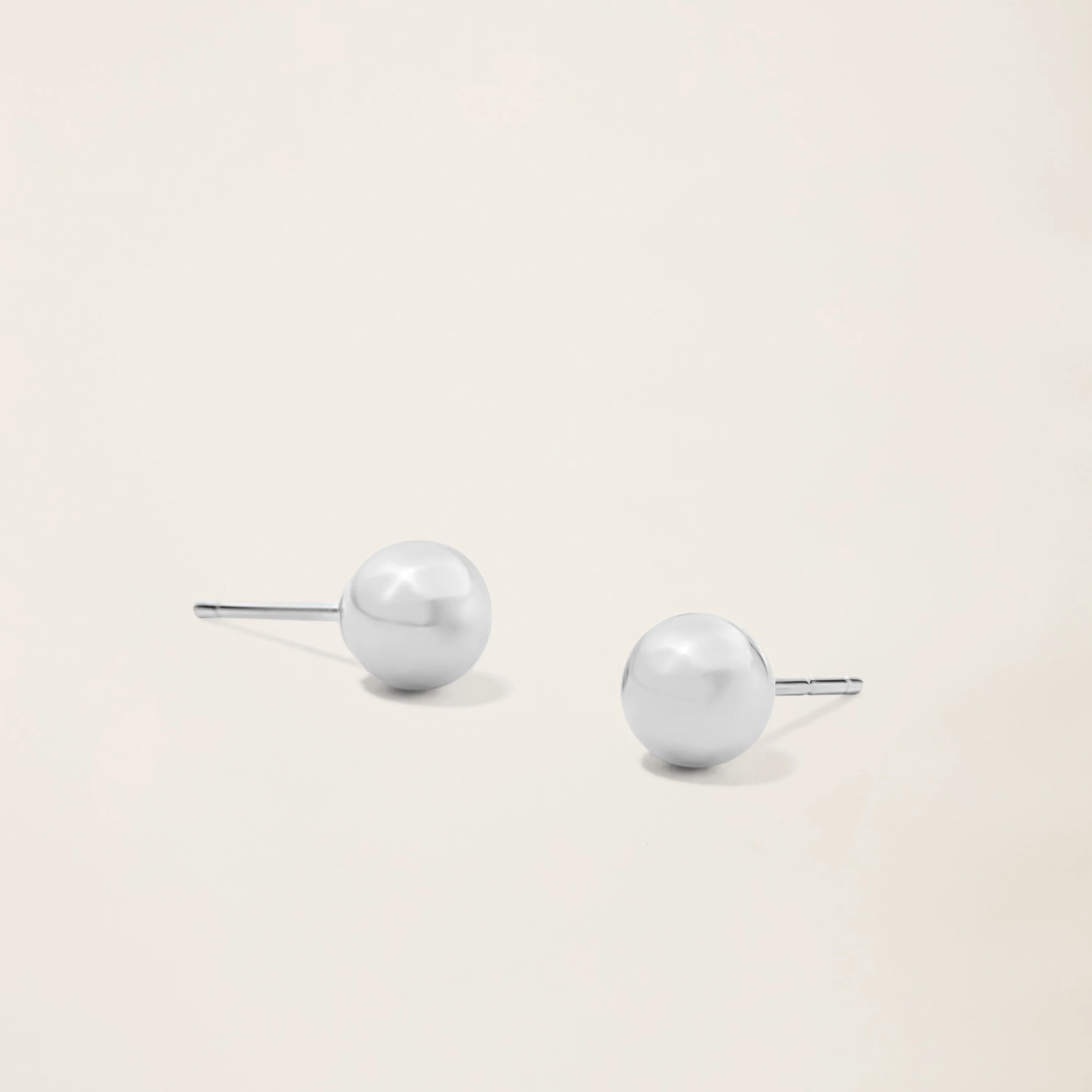 14k Solid Gold Sphere Studs 5mm