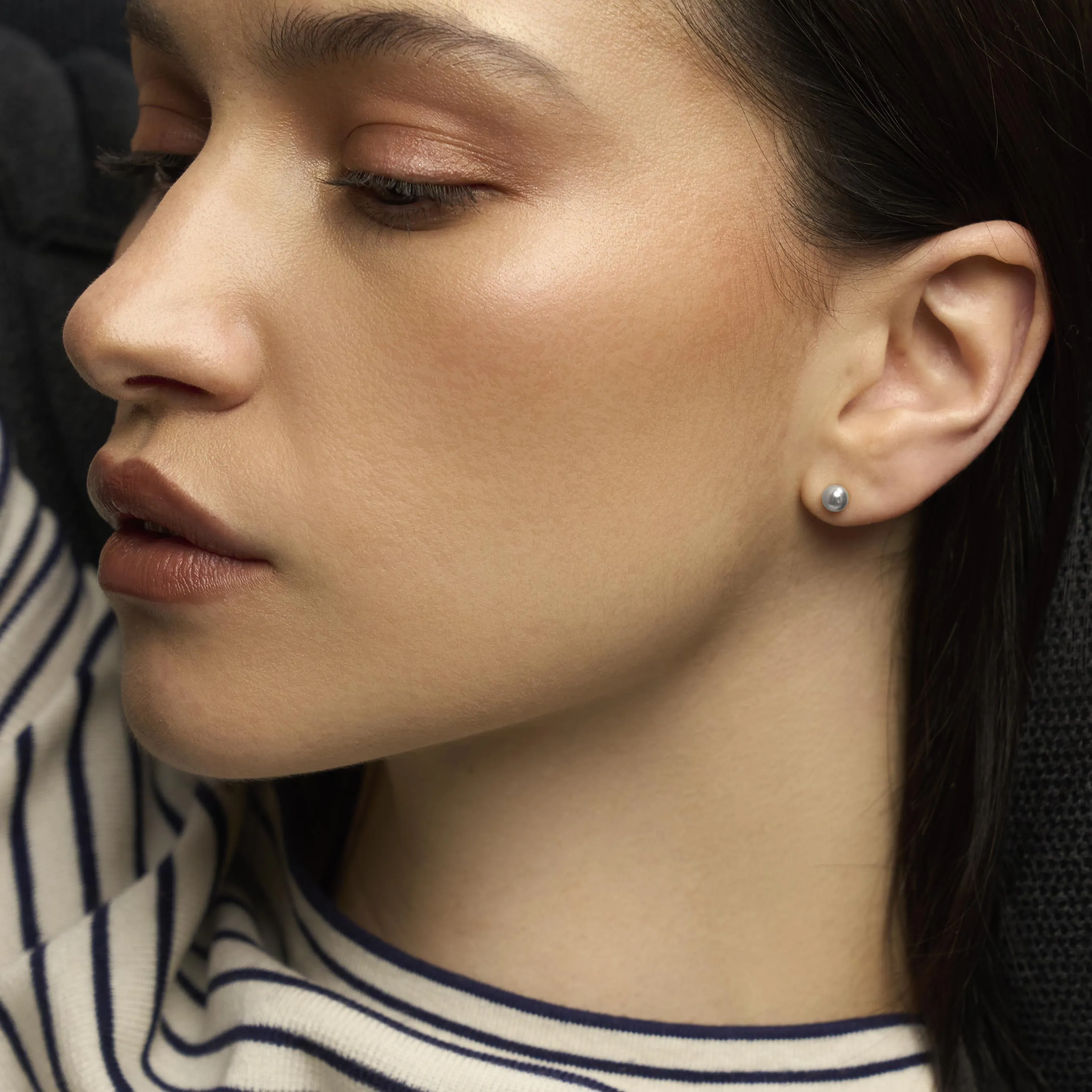 14k Solid Gold Sphere Studs 5mm