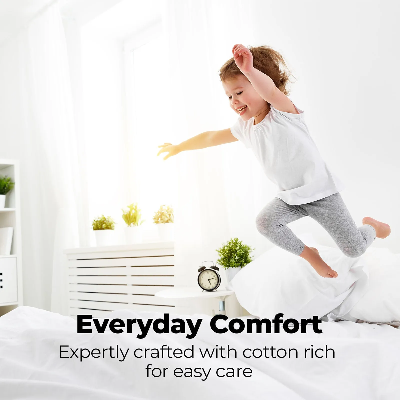 1500 Thread Count Cotton Rich Sheet Set | Ultra Soft Bedding | 3 Piece | Double | Stone