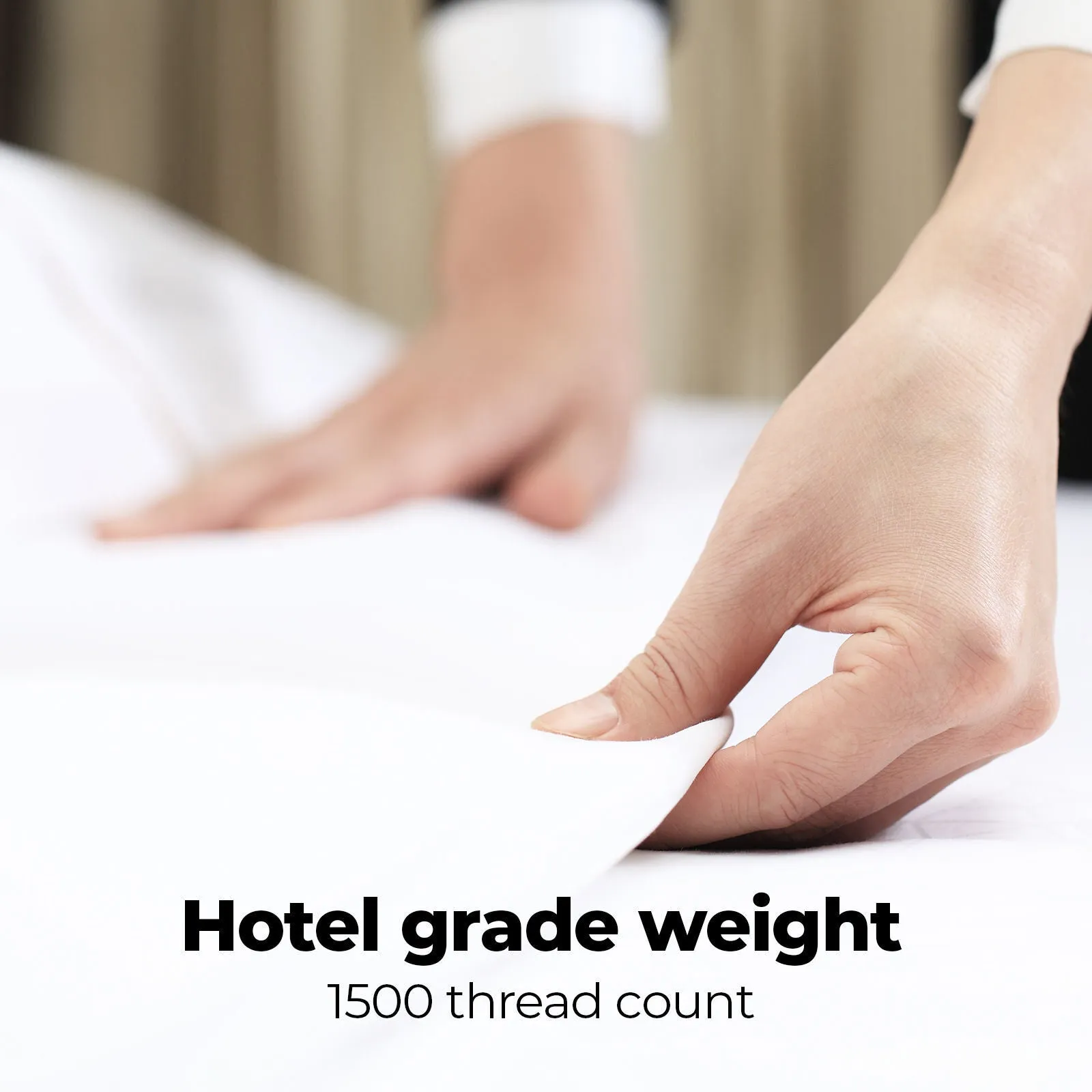 1500 Thread Count Cotton Rich Sheet Set | Ultra Soft Bedding | 3 Piece | Double | Stone