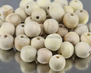 15Mm White Eucalyptus Wood Beads Natural, 50G/Bg MD056318