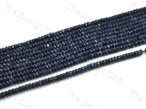 4 mm Smoke Gray Rondelle Jade Quartz Stones
