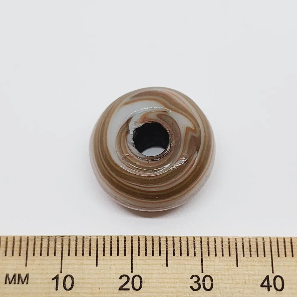 9x18mm Wheel (5) - Multi Colours - Glass Vintage Replica Trade Beads