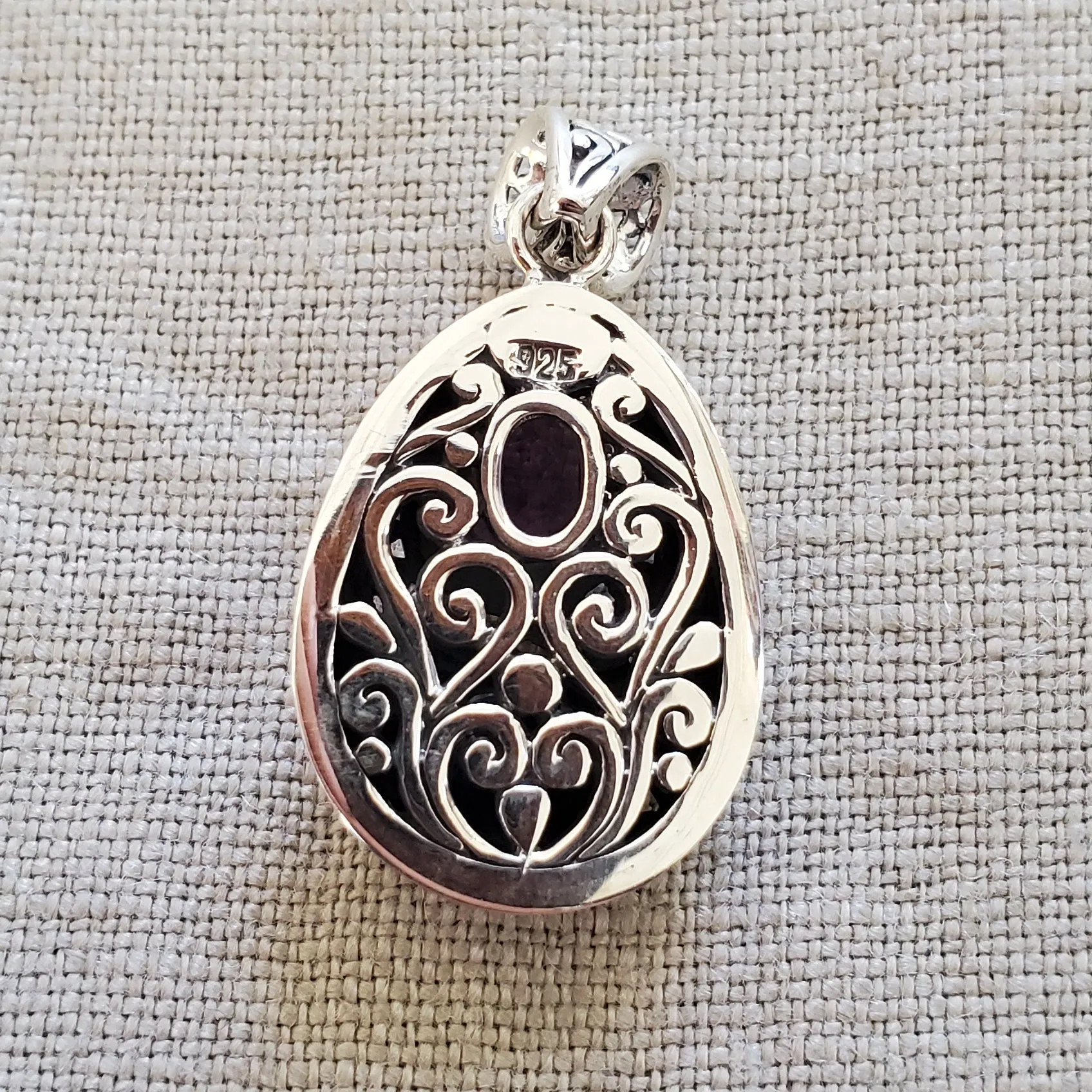Amethyst .925 Sterling Silver Pendant from Bali