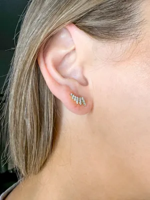 Angel Wing Climber Earrings