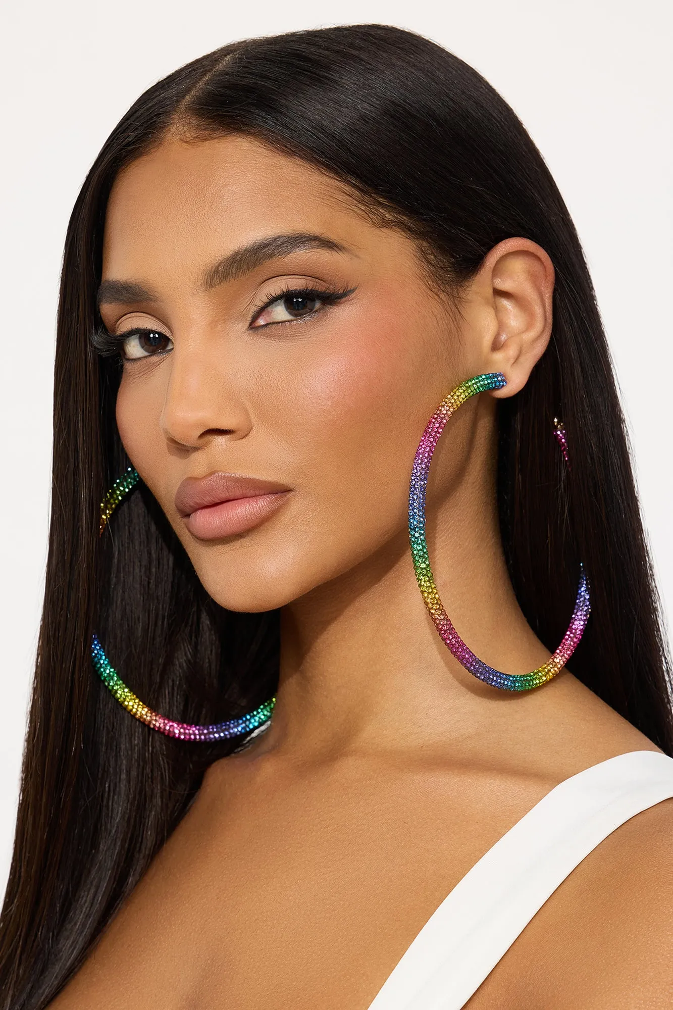 Angelica Hoop Earrings - Multi Color