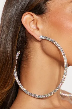 Angelica Hoop Earrings - Silver
