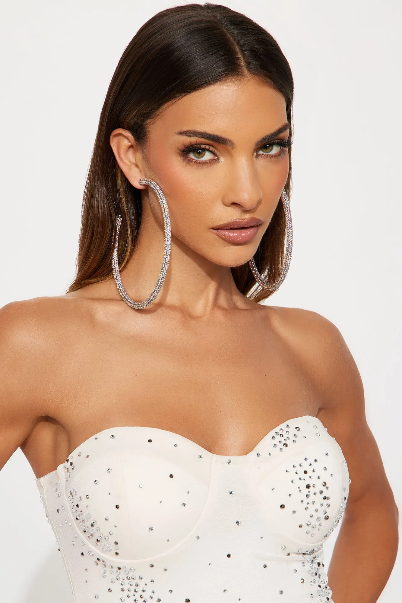 Angelica Hoop Earrings - Silver