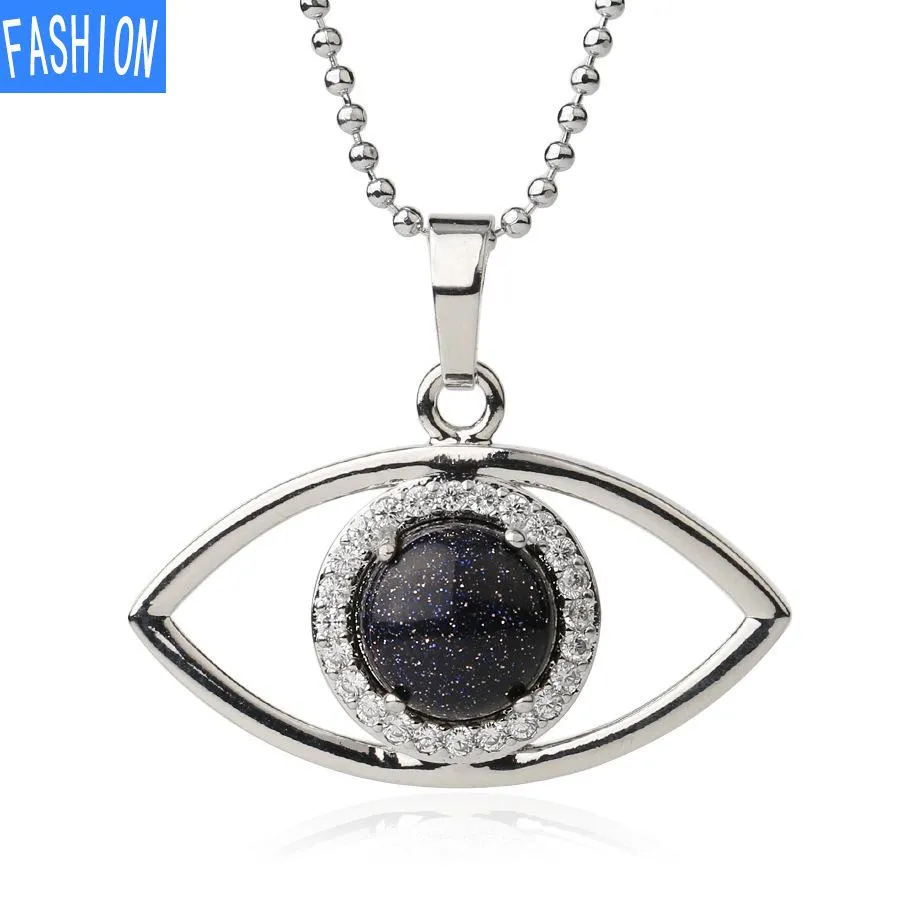 Angel'S Eye Crystal Pendant Women'S Stone Simple Versatile Clavicle Chain Necklace