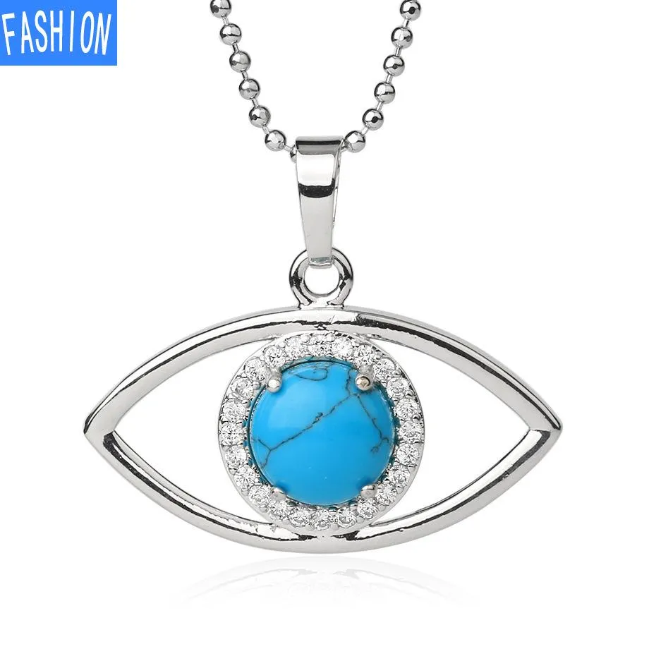 Angel'S Eye Crystal Pendant Women'S Stone Simple Versatile Clavicle Chain Necklace