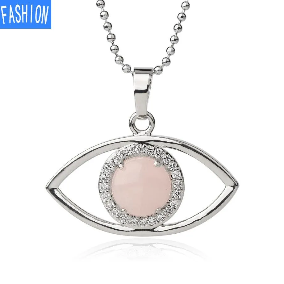 Angel'S Eye Crystal Pendant Women'S Stone Simple Versatile Clavicle Chain Necklace
