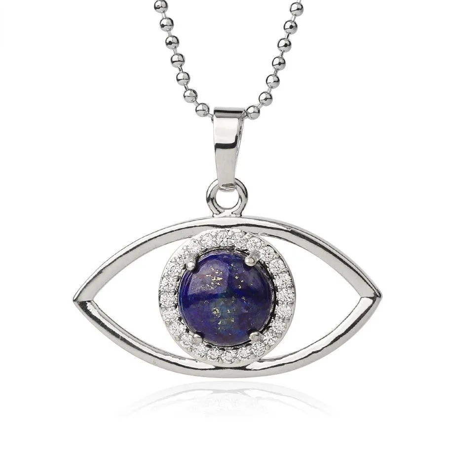 Angel'S Eye Crystal Pendant Women'S Stone Simple Versatile Clavicle Chain Necklace