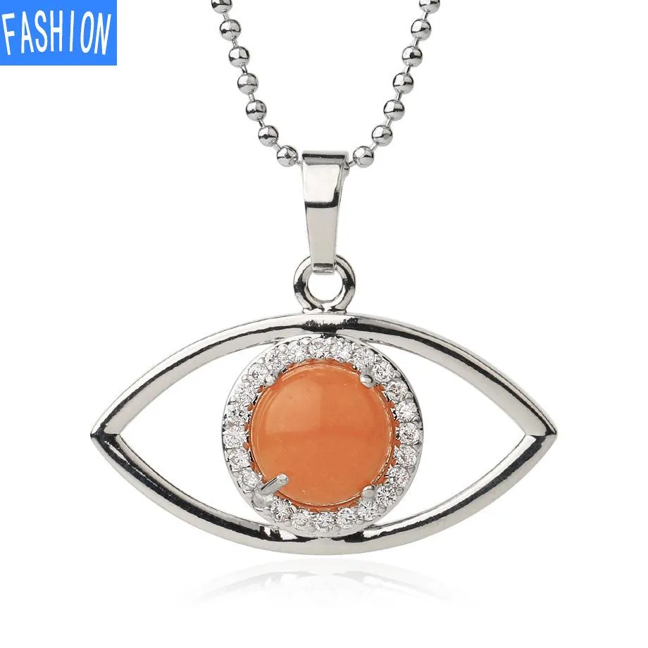 Angel'S Eye Crystal Pendant Women'S Stone Simple Versatile Clavicle Chain Necklace