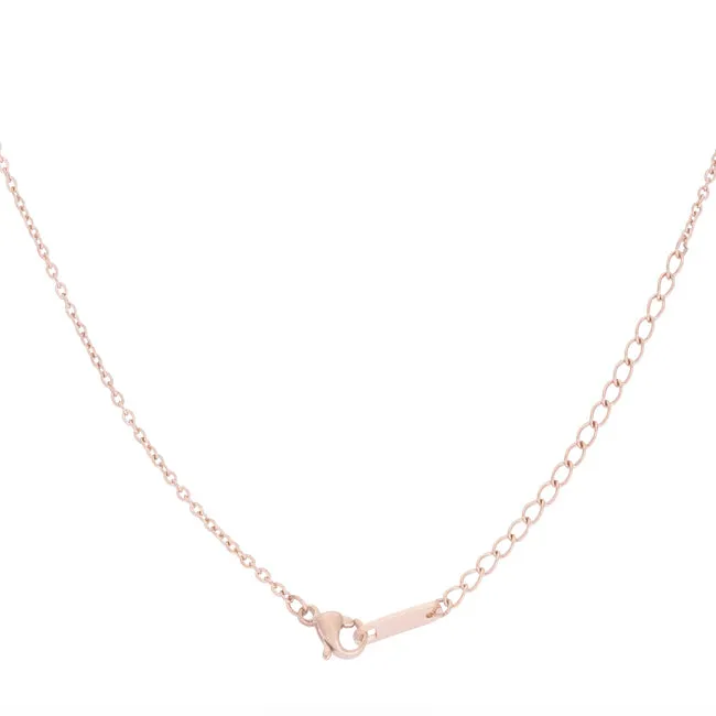 Arianna Rose Gold Stainless Steel Arrow Necklace
