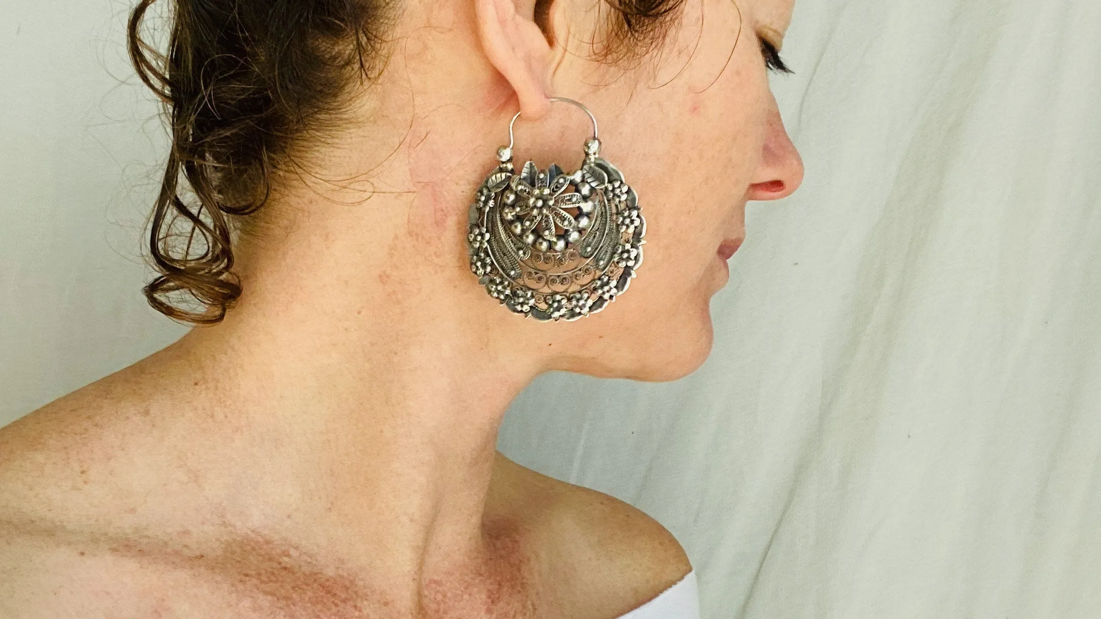 Arracadas Jerezanas Hoop Earrings. Zacatecas. Oversized