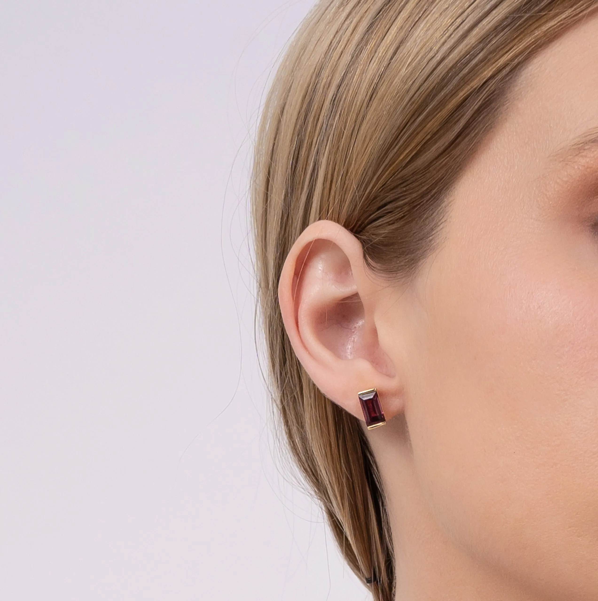 Black Onyx Bonbon Stud Earrings