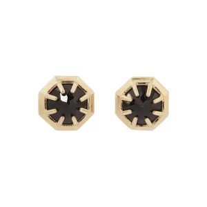 Black Spinel Gold Studs