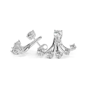 Blinding Light Waver Earrings 2 Natural Diamonds in White Gold