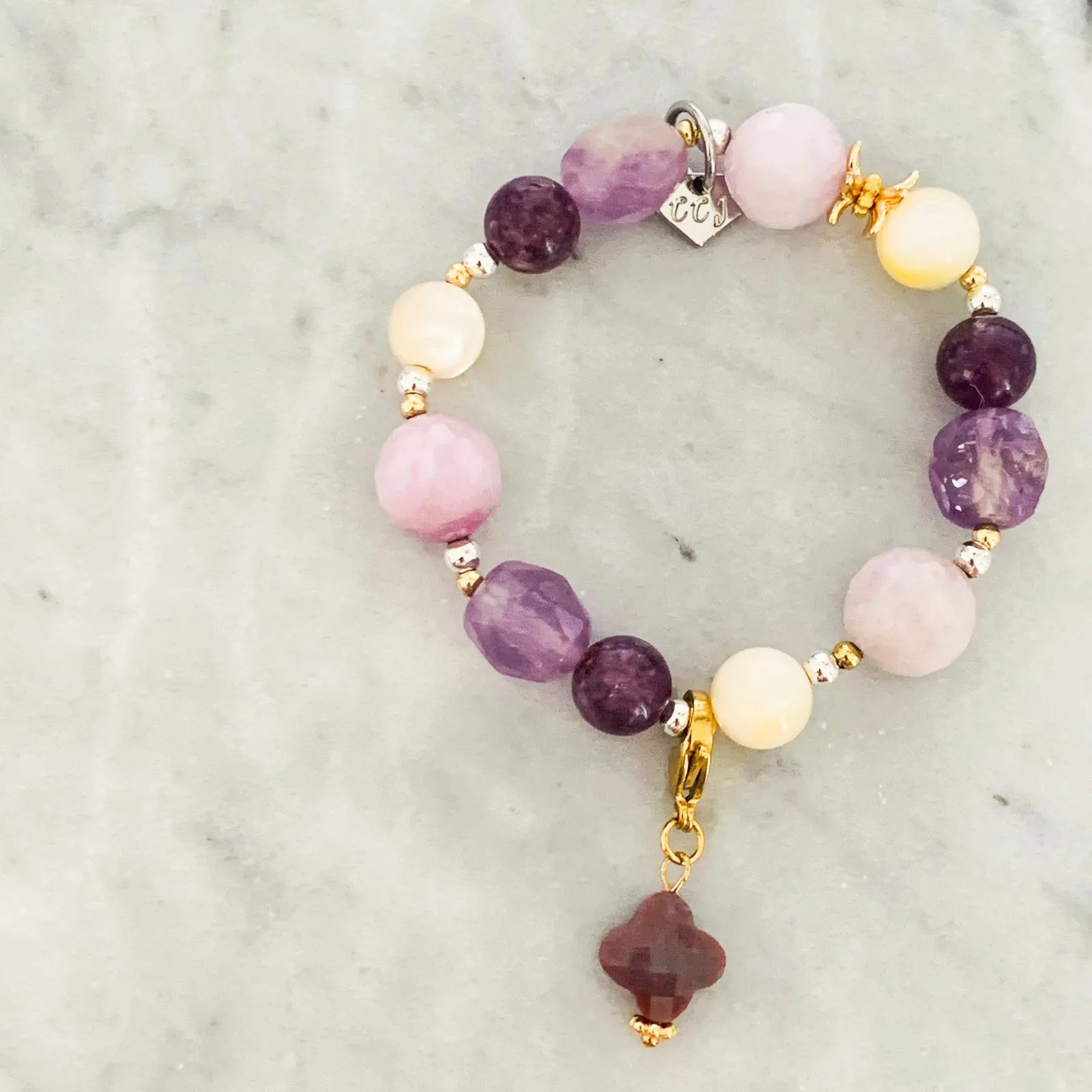 Bloodstone Clover Charm