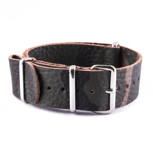 Bracelet montre Nato cuir - Buffle camo