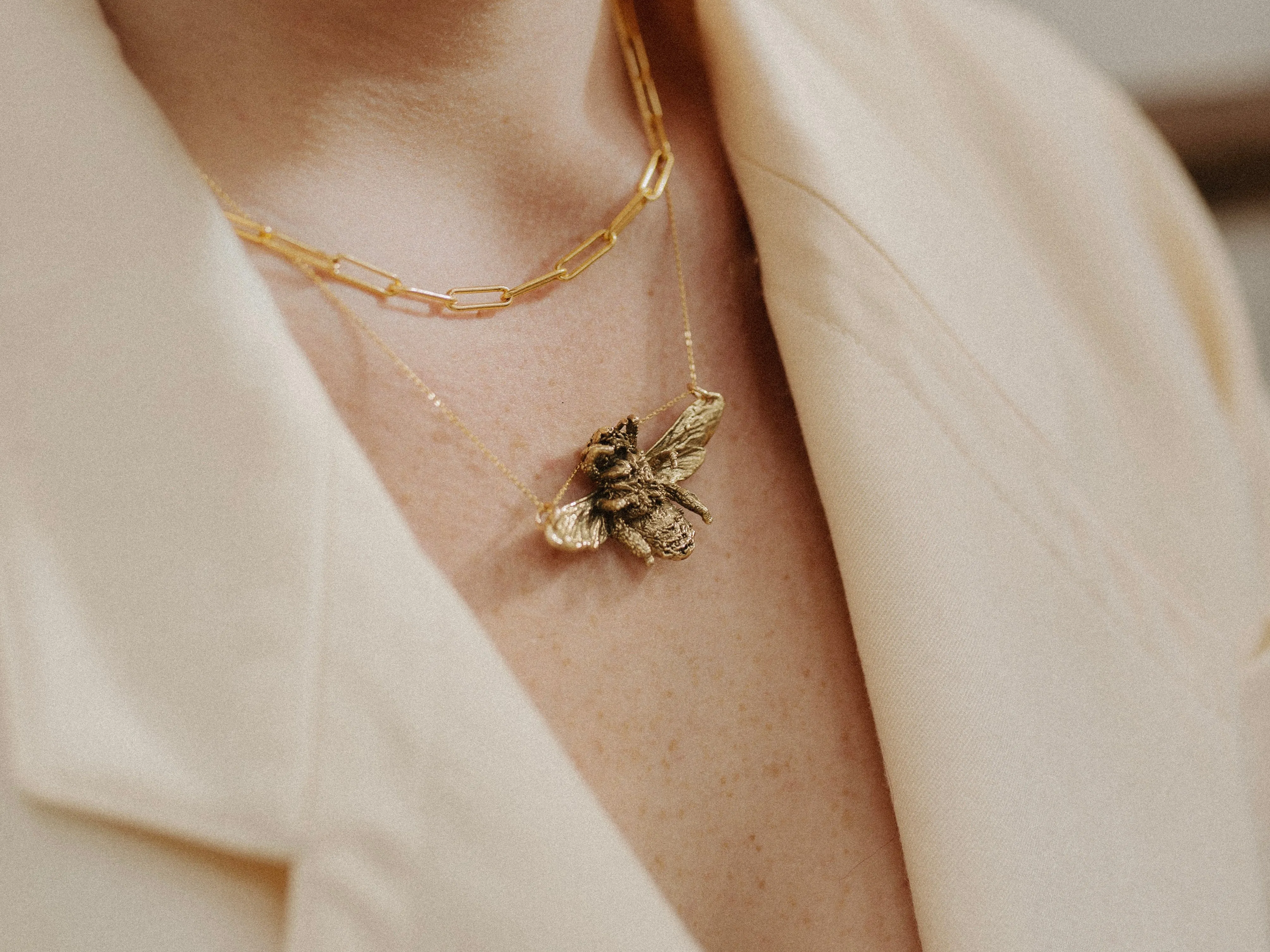 Cast Bee Necklace