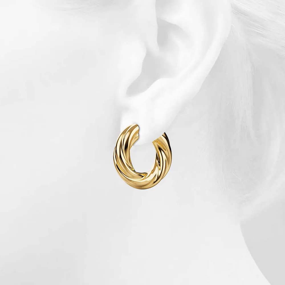 Celia Rope Twisted Hoop Earrings