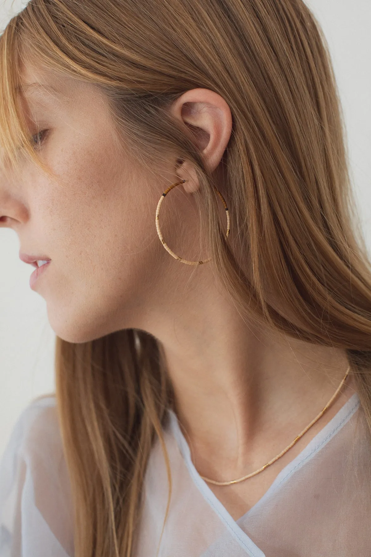 Cerro Earrings, Pink Clay - Large