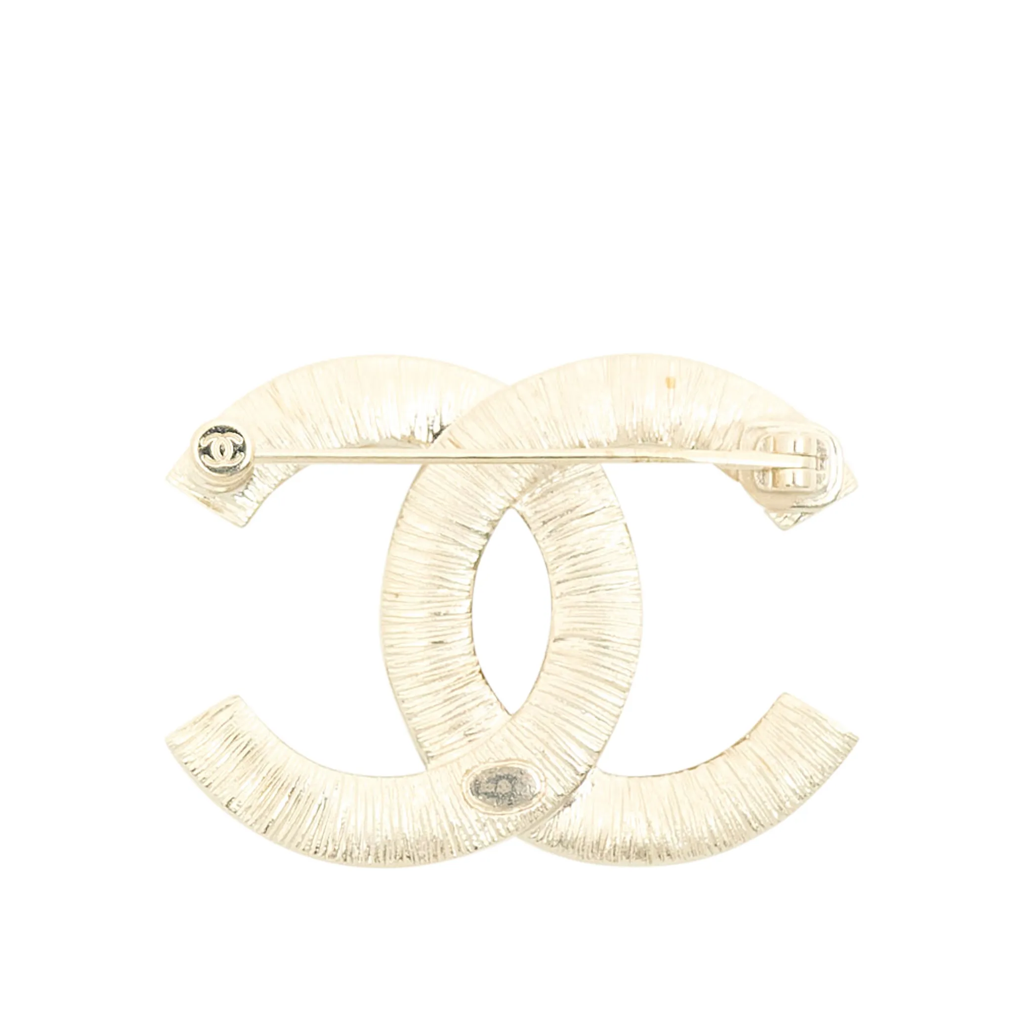 Chanel CC Crystal Ivory Brooch