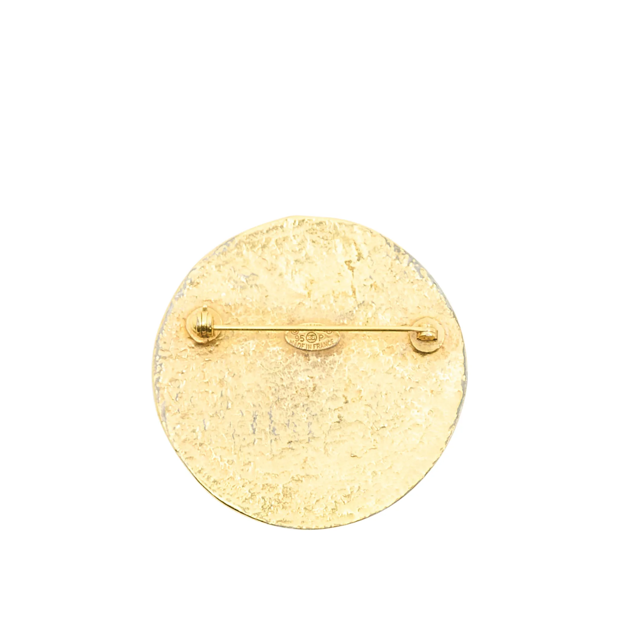 Chanel CC Gold Brooch