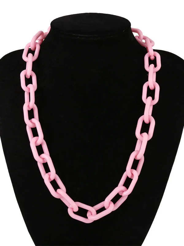 Chicmy-Simple Punk Solid Color Geometric Necklaces
