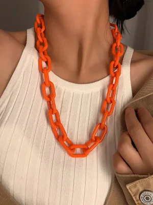 Chicmy-Simple Punk Solid Color Geometric Necklaces