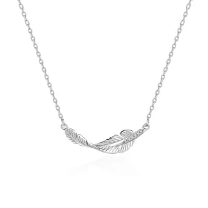 Christmas Gift Turning Feather Pendant Necklace