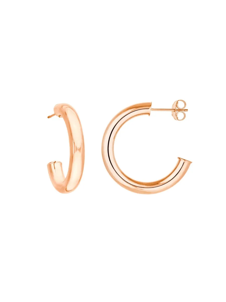 Chunky Hoop Earrings 14K