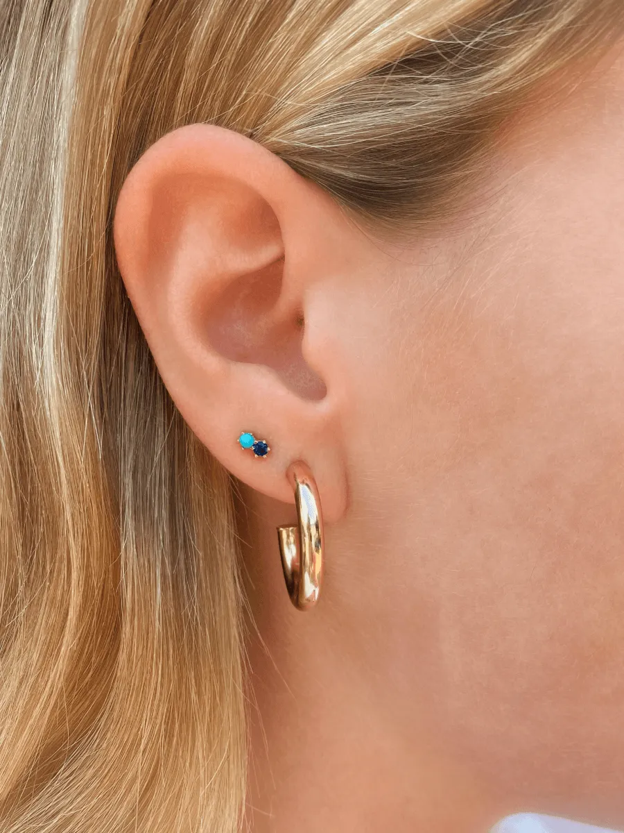 Chunky Hoop Earrings 14K