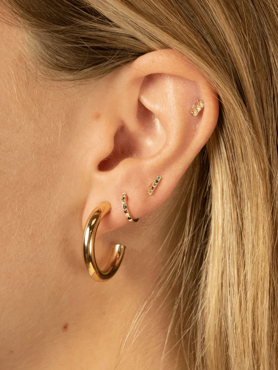 Chunky Hoop Earrings 14K