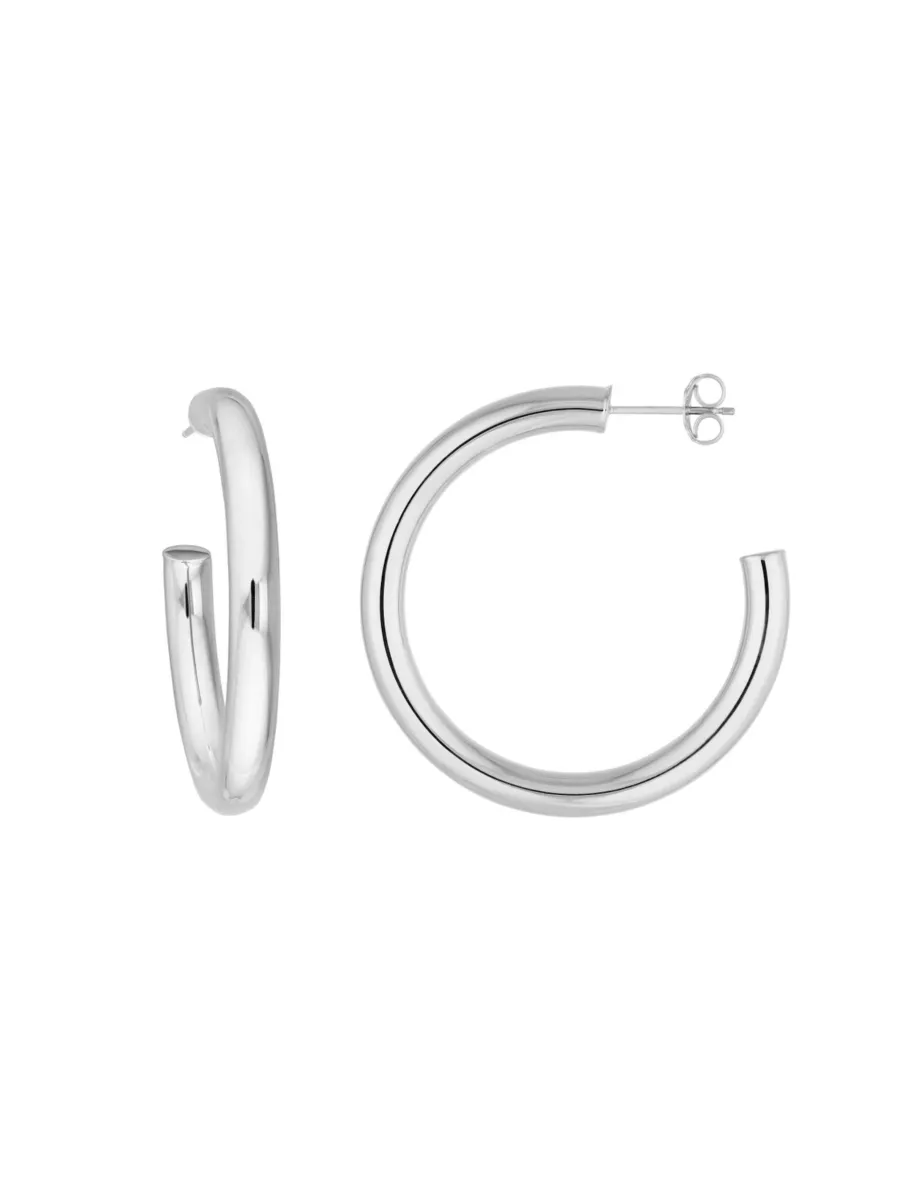 Chunky Hoop Earrings 14K