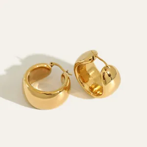 Chunky Madison Gold Hoop Earrings