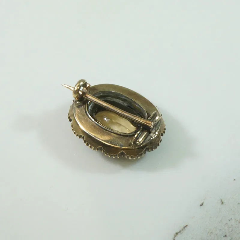 Citrine and Pearl Fichu Pin