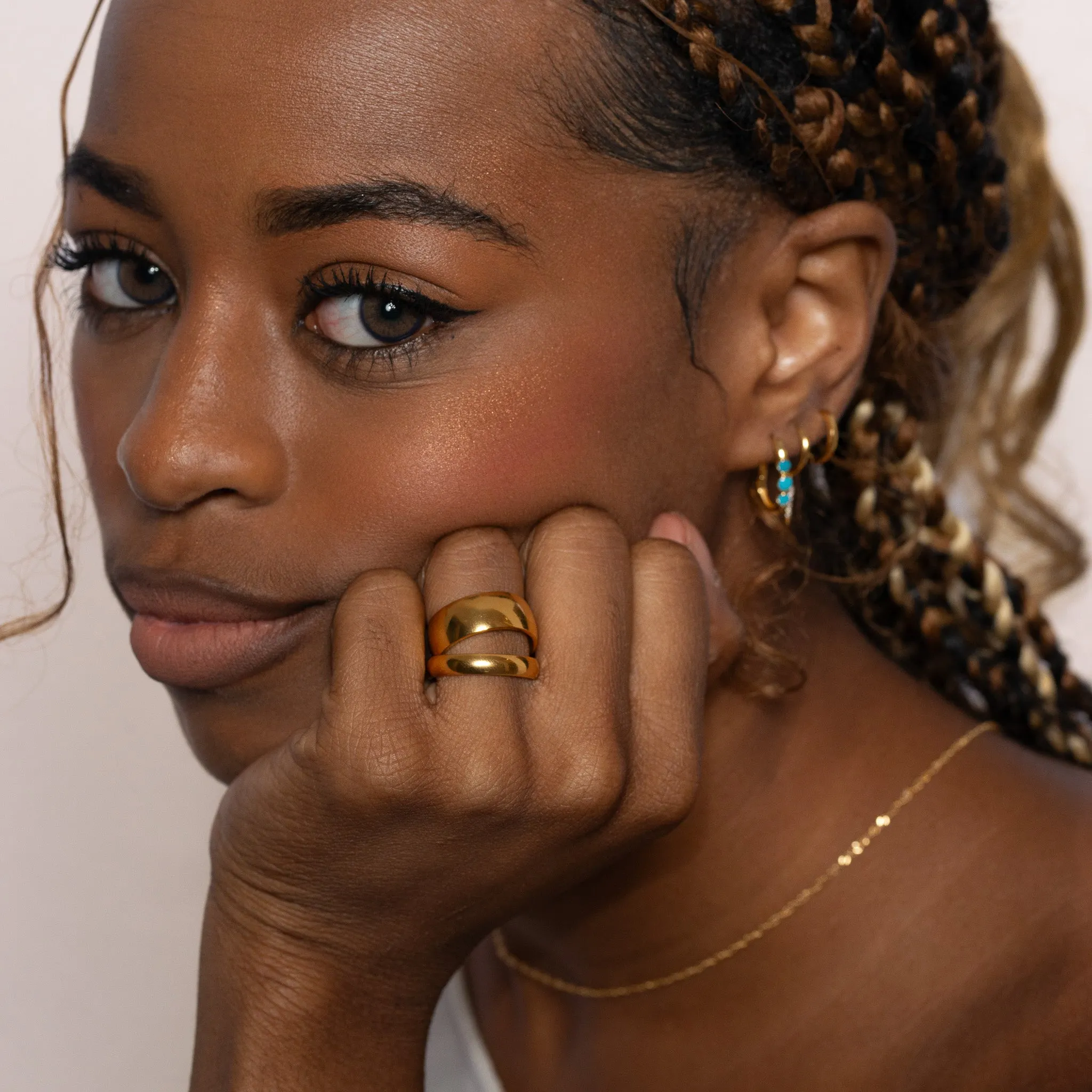 Classic 4mm Band Titanium PVD Gold Ring