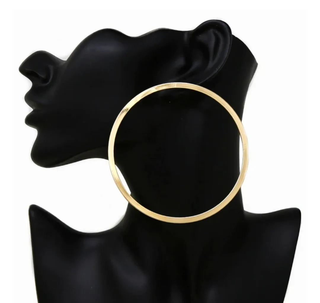 Classic oversized hoop earrings