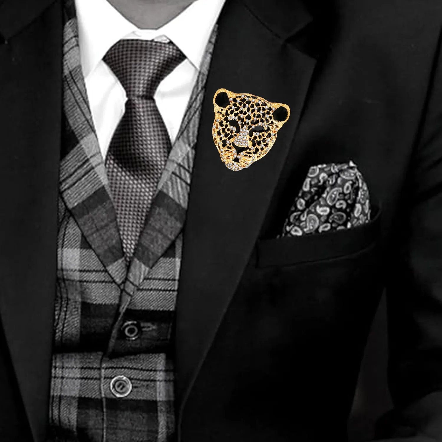 Combo of 2 Lion Face Shaped Brooch / Lapel Pin